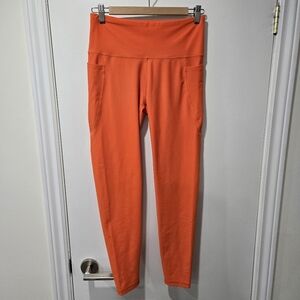 Old Navy Powersoft Orange High-Waisted Leggings